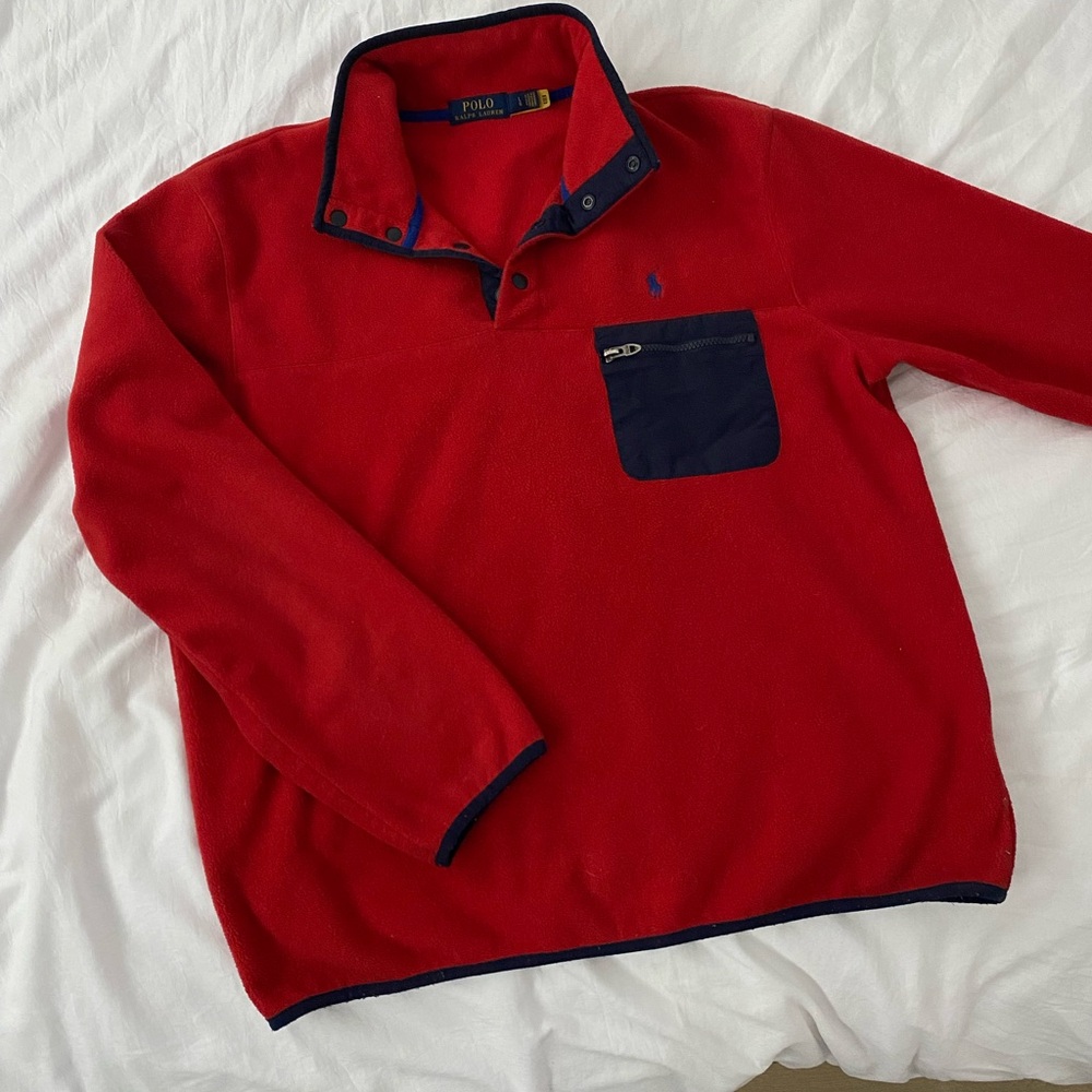 Polo Ralph Lauren Red Fleece Pullover